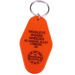 WEASLEY'S WIZARD WHEEZES ALLEY LONDON Hotel Keychains Keyring Tag Key Chains TV Show Office Fans Funny Custom Logo