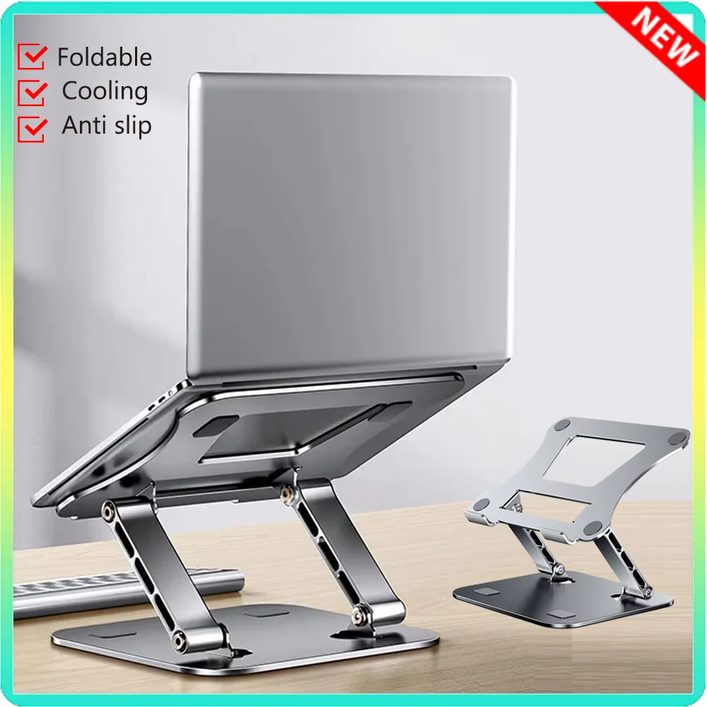 Universal Fold Tablet Stand Holder  Portable Notebook Support Base Non-slip Cooling Base Bracket Up to 10-17