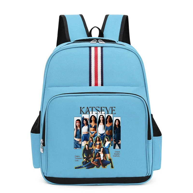 Children's Backpack Girl Group Katseye Print Schoolbag Boys Girls Backpack Primary Waterproof Katseye Kpop Graphic Kids Bookbag
