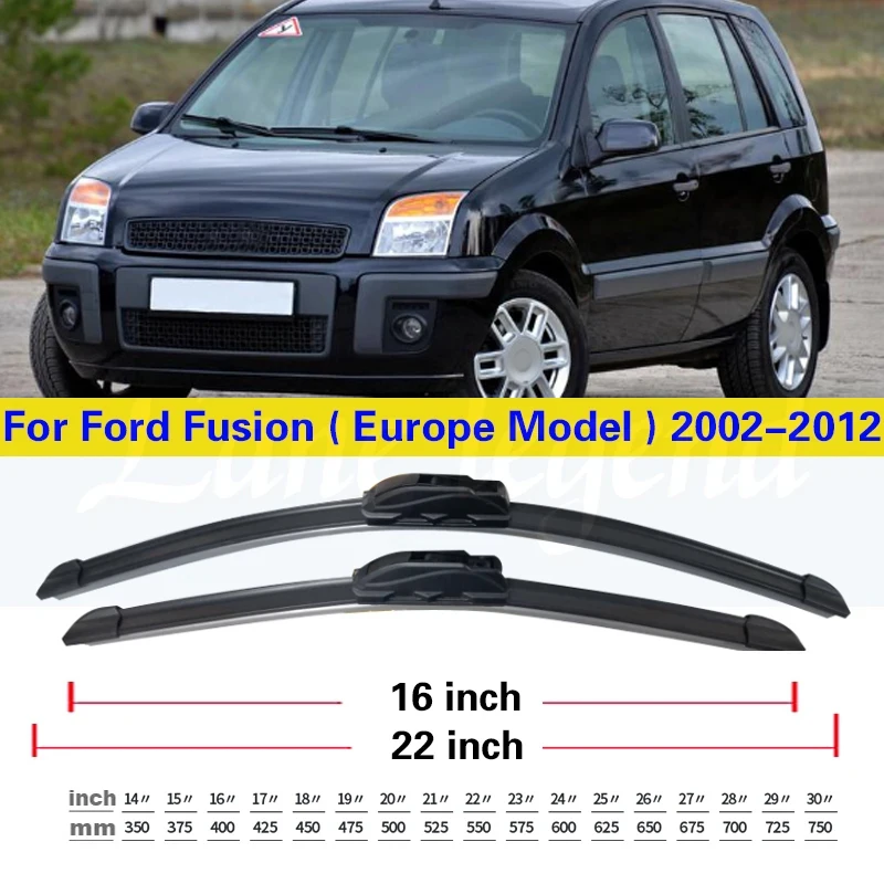 for Ford Fusion 2002~2012 Europe Model Car Wiper Blades Front Window Windscreen Windshield Wipers Car Accessories 2003 2006 2011