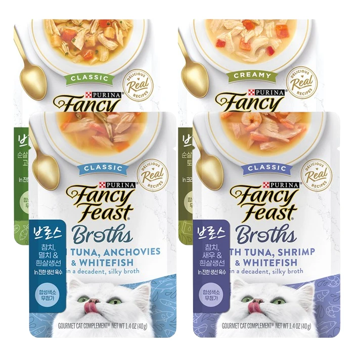 بورينا فانسي فيست مرق 40 جرام كيس وجبة خفيفة للقطط