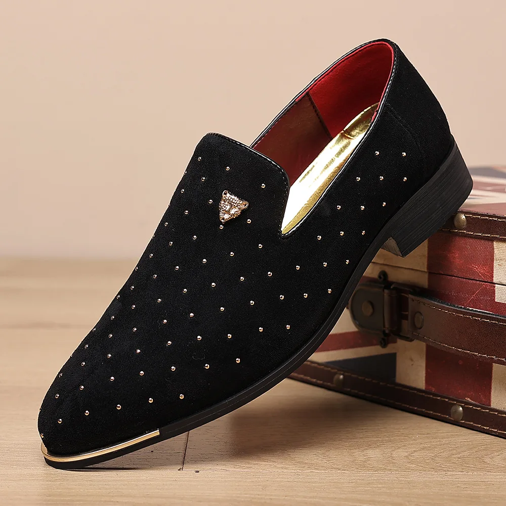 

Luxury Men's Dress Shoes Designer Suede Casual Shoe Elegant Plus Size Comfortable Loafers Spring Fashion Business Shoes for Men