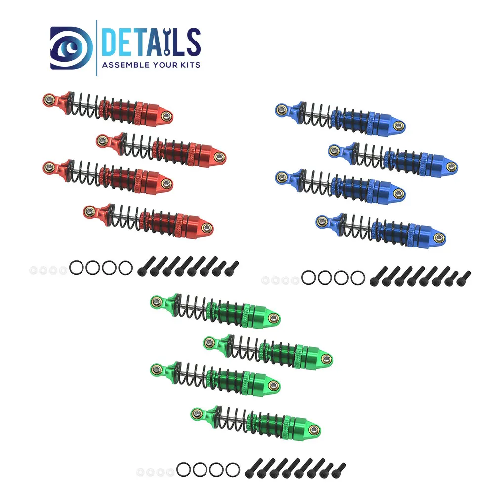 Hobby Details Aluminum Front&Rear Shocks Set For ARRMA 1/18 MOJAVE GRANITE GROM Upgrade Parts A：Green B：Red C：Blue