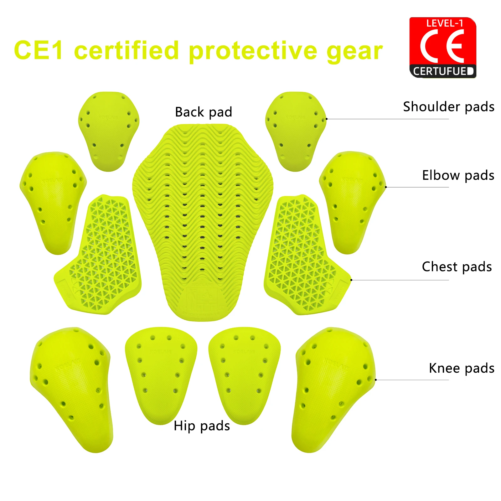 

2025 New CE Certification Motorcycle Jacket Built-in Protective Pads Motocross Jacket Pad Anti-fall Motorbike Jacket Insert Pads