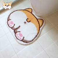 VIKAMA Soft Cute Anti-Skid Bathroom Entrance Mat Absorbent Toilet Floor Mat Hall Mat Indoor Mat