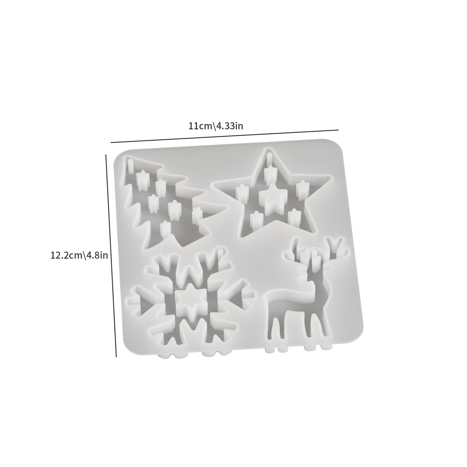 

Christmas Series Hanging Pendant Silicone Mold Resin Glue Gypsum Mold Christmas Tree Deer Gloves Snowflake Home Decor