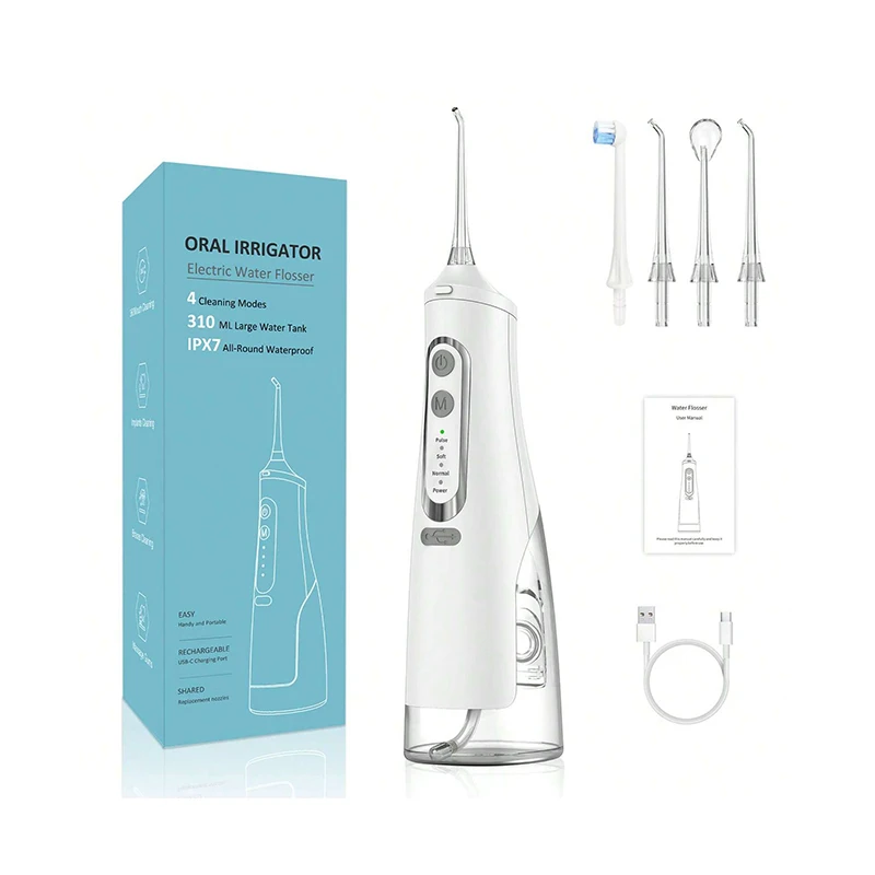 Oral Irrigator USB Rechargeable 310ML Large Tank Water Floss Portable Dental Water Sprayer For Teeth Cleaning