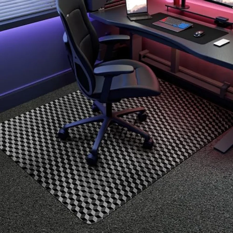 

Office Chair Mat for Carpet 48" x 30" Computer Desk Chair Mat for Low Carpeted Floors Thick and Sturdy Carpet Protector for Rol