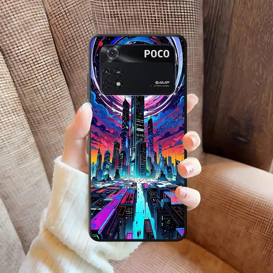 حافظة SCI-FI City لهاتف Xiaomi Poco F3 F4 F5 X3 X4 X5 C65 C50 M5 C51 M3 M4 Pro غطاء خلفي ناعم #1