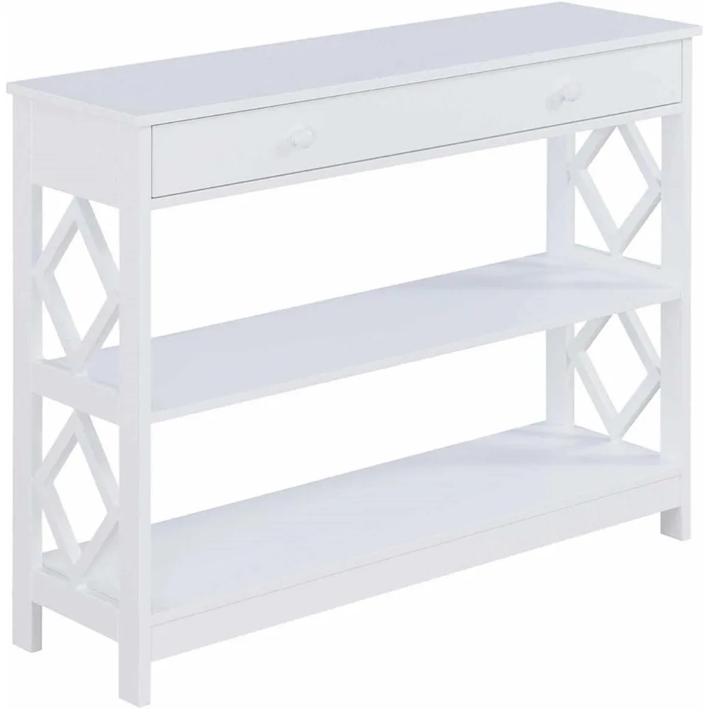 

Diamond 1 Drawer Console Table, White
