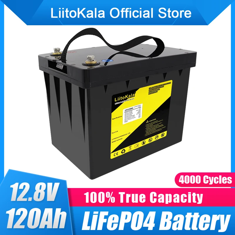 LiitoKala 12V LiFePO4 Battery 12.8V 50Ah 60Ah 100Ah 120Ah 150Ah 180Ah 200Ah For RV Campers Golf Cart Off-Road Off-grid