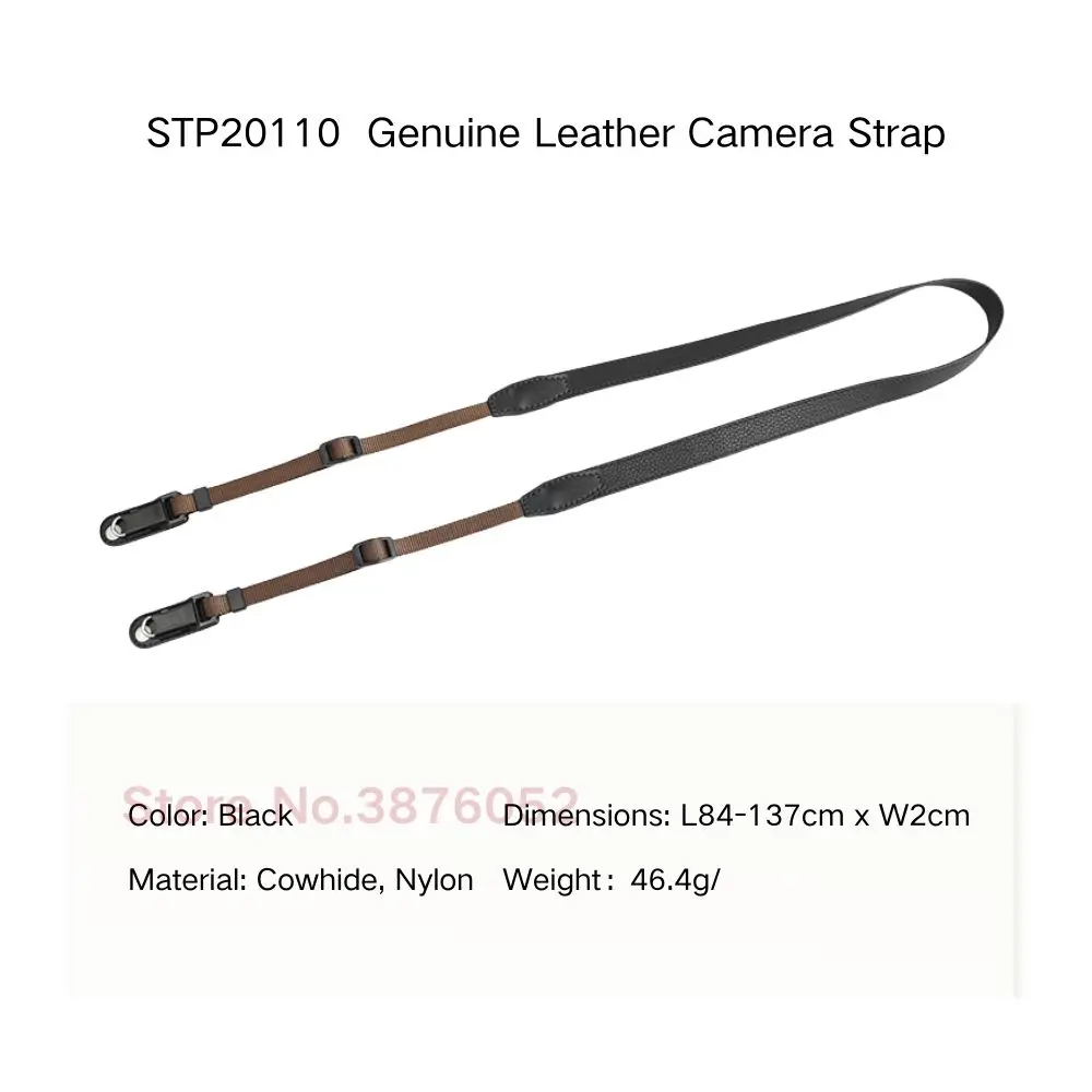 Genuine Leather Quick-Release Camera Strap Compatible with Leica Fuji Sony Snap-On Quick-Release Strap Adjustable and Durable