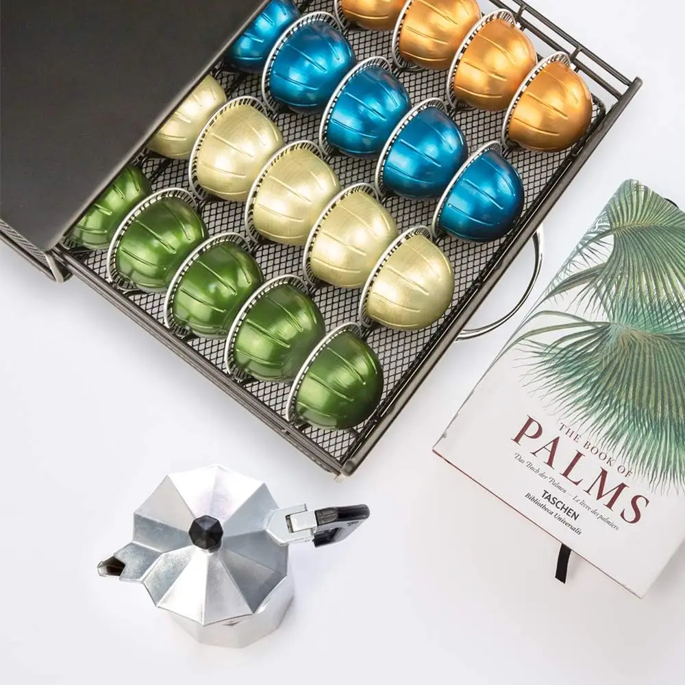 Coffee Capsule Pod Holder Nespresso Vertuoline Dolce Gusto Capsules Storage Rack Verismo Vertuo Lavazza Organizer Drawer