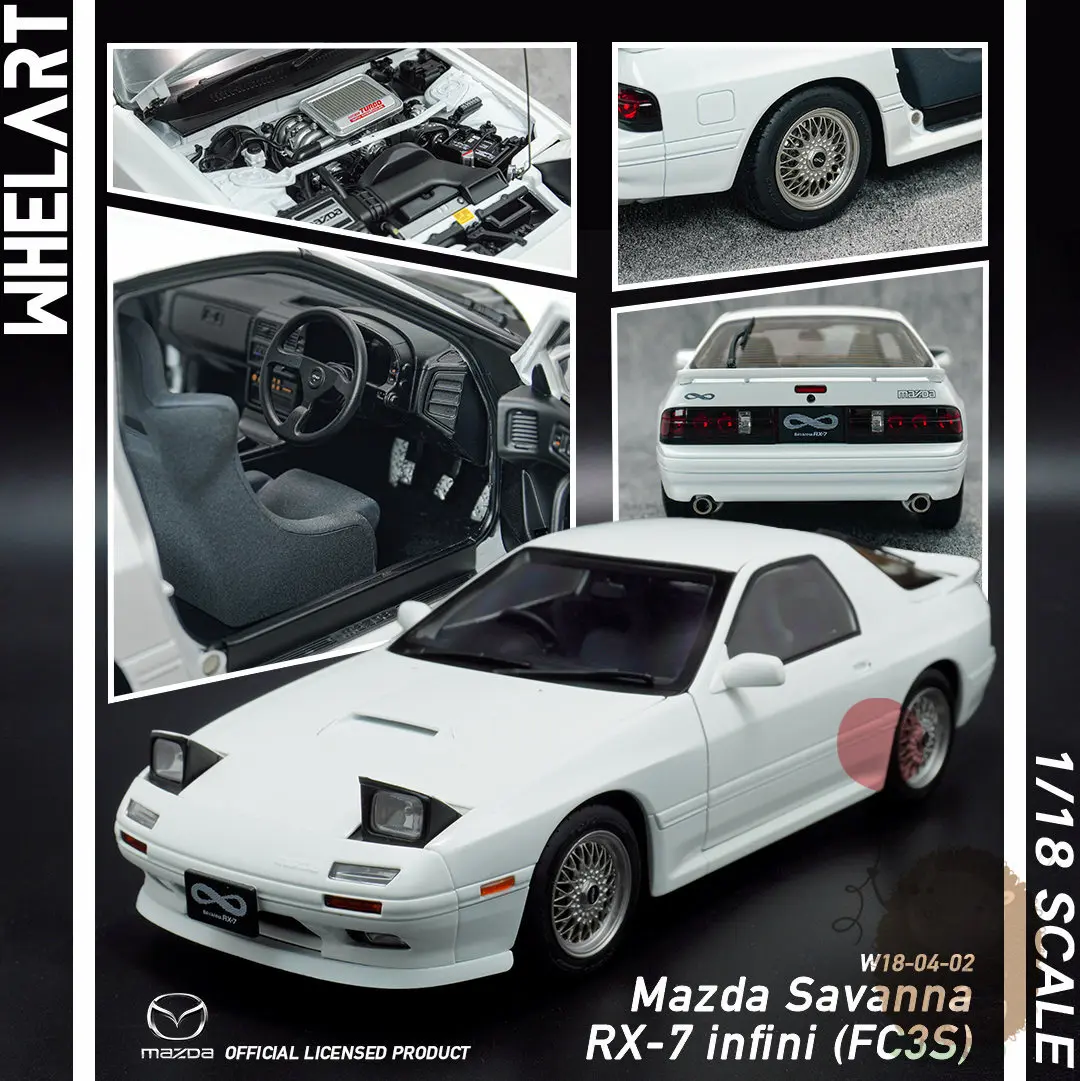 

WHELAR 1/18 MAZDA SAVANNA RX–7 INFINI (FC3S) Alloy Diecast Model Car adults Toys