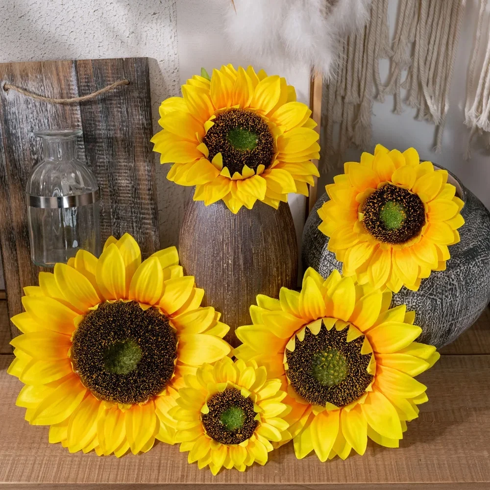 

Artificial flower sunflower flower head decoration wedding hand bouquet road lead flower wall plant wall fake MW33221