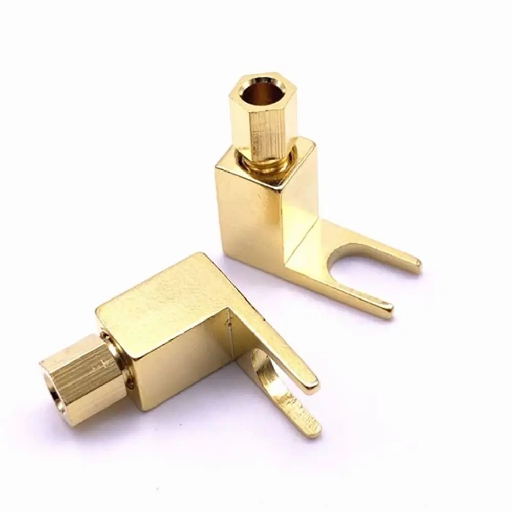 Cable Connector Adapter Plugs Y Type Speaker Banana Plug Spade Plug Connector Plug Banana to Spade Adapte U Spade Connector