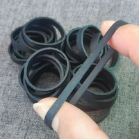 100 Pcs Black Rubber Band Elastic Rubber Bands Stretch Rubber Ring Elastics Bands Home Kitchen Package Accessories
