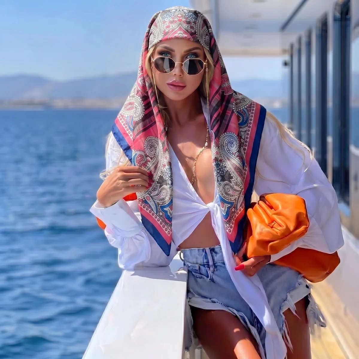 Women Silk Square Scarf Lady Bandana Head Wrap Shawl Satin Foulard Female Large Hijab Neckerchief Scarves Pashmina 2026 Headband