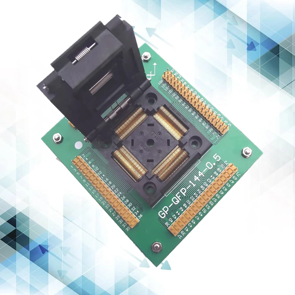 

QFP144 TQFP144 LQFP144 PQFP128 Испытательная розетка IC GP-QFP144-0,5 Адаптер для программирования, шаг 0,5 мм