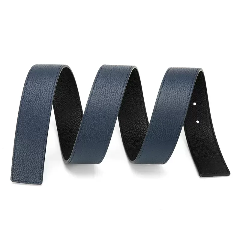40cm-リバーシブル本革ベルト-メンズ-レディース用-交換ベルトストラップ-バックルなし-幅15インチ