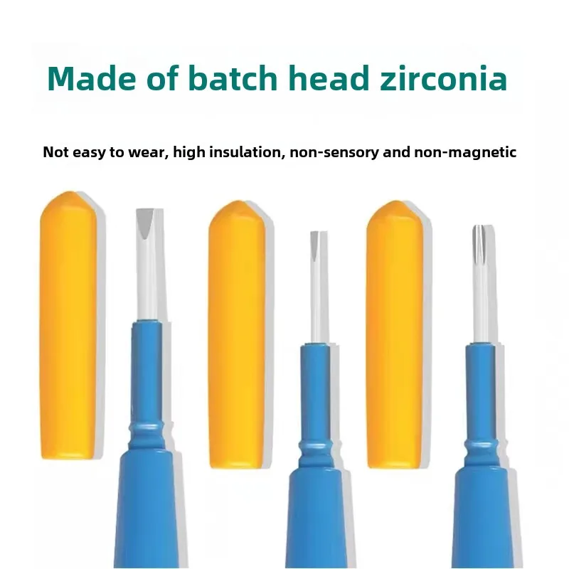 Ceramic Insulation Screwdriver Kit with Adjustable Precision Handle for Special Screws - No-slip Grip and Efficient Repair Tool