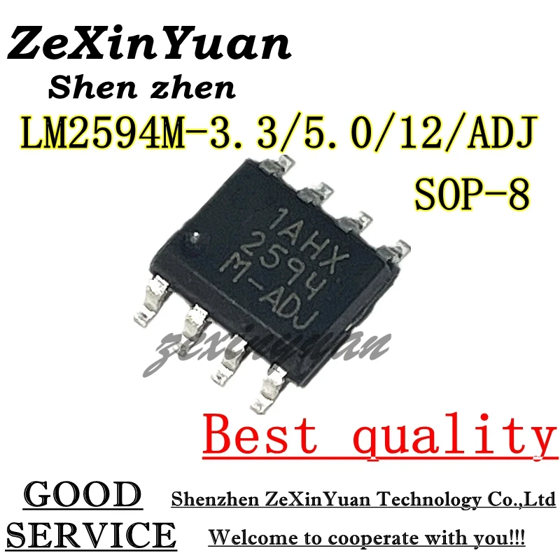 

10PCS/LOT LM2594M LM2594M-3.3 LM2594M5.0 LM2594M-12 LM2594M-ADJ 2594M-ADJ SOP-8 SWITCHING REGULATOR CHIP