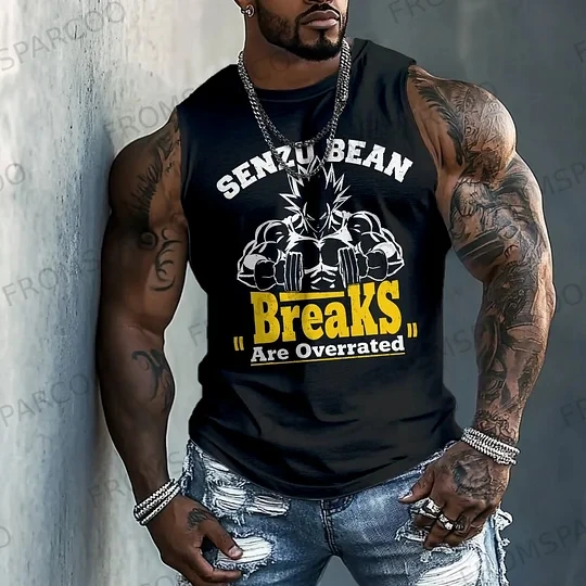 

Be The Vegeta of Your Own Gym Tank Top Мужская рубашка без рукавов с принтом для тренировок и мышц Dragon Ball Аниме Фитнес