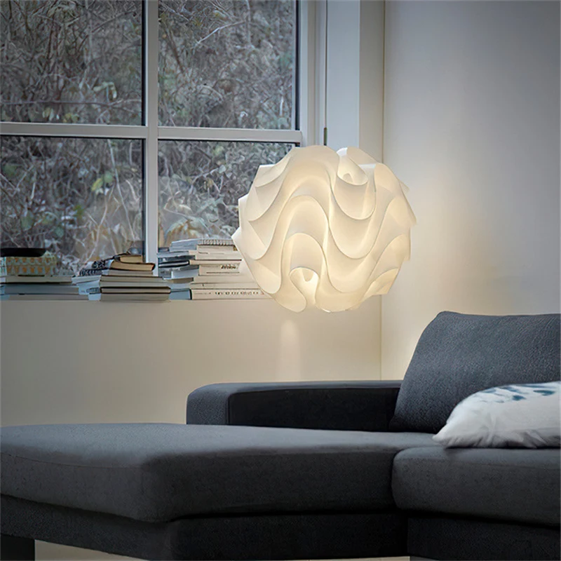 Imagem -04 - Pvc Flor Pingente Lâmpada Led E27 Sala de Jantar Quarto Loja Roupas Corredor Criativo Luminárias Cabo Ajustável Branco