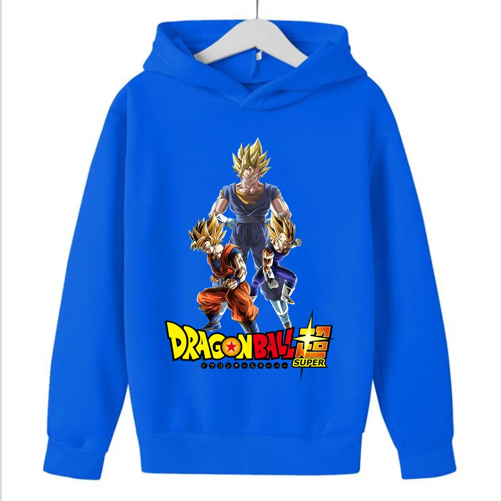 애니메이션 드래곤 펄 후드 캐주얼 편안한 느슨한 긴 소매 탑 스웨터 어린이 만화 그림 가을 겨울 의류