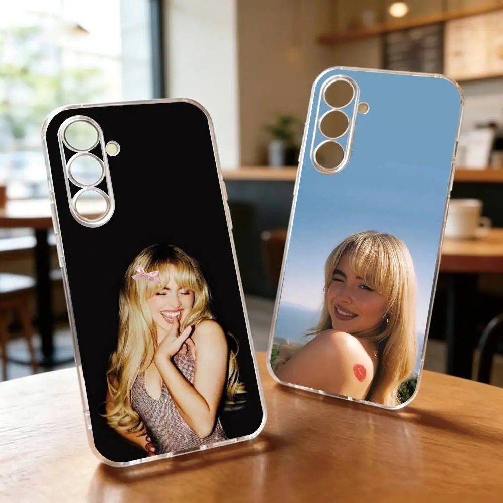 

S-Sabrina Carpenter Singer Phone Case Transparent Silicone Soft For SamsungA10,12,20,21S,30,31,40,50,51,52,70,71