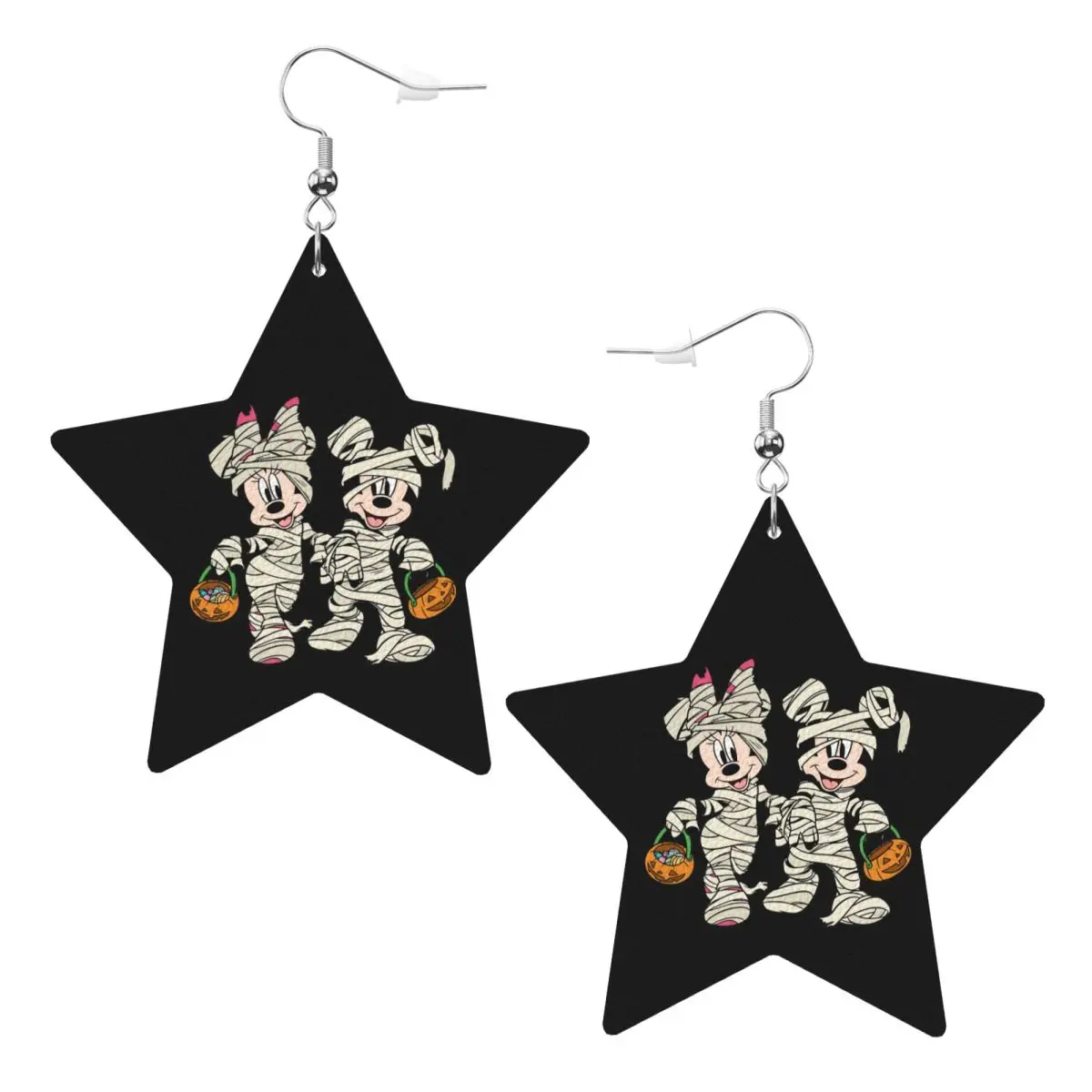 

Модные кожаные серьги-капли с Микки и Минни Маус для женщин, украшения в форме тыквы, аксессуары ко Дню святого Валентина