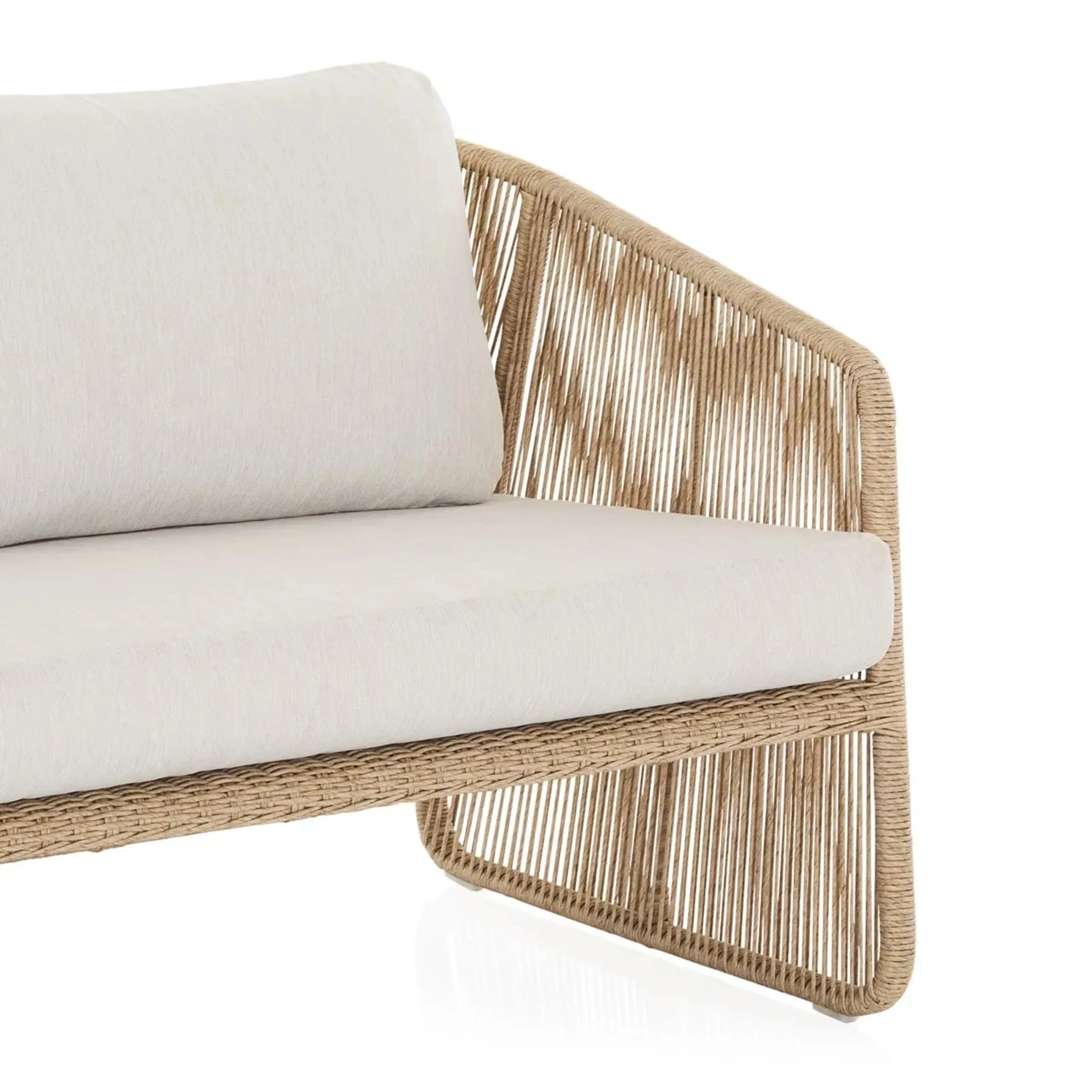 ！@Modern Luxury Three-Seat Aluminum Garden Sofa Set for Home Hotel or Leisure for Outdoor Living Room or Courtyard 4
