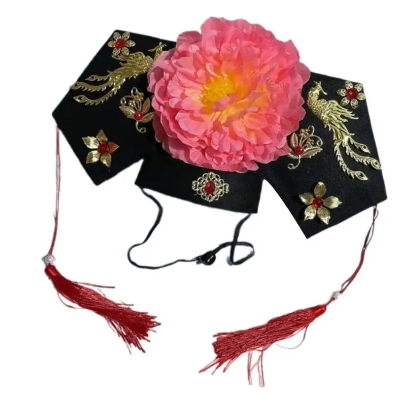 

652F Sophisticated Queenly Hair Ornaments Unique Ethnic Headwear Tassels Headwear Evening Gown Hair Accessory