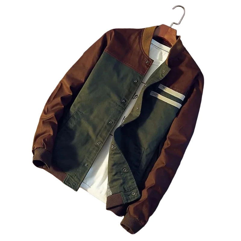 

Male Brand Tops Retro Jacket Japanese Trendy Fashion Men Business Casual All-match Loose Single Breasted Patchwork Coat Clothes