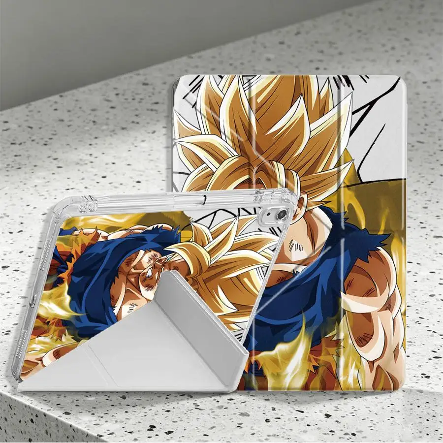 With Pen Slot Cover Tablet Case For Samsung Galaxy Tab A9 Plus A8 S7 FE S9 Plus S10 Lite A11 S8 Dragon Ball Anime