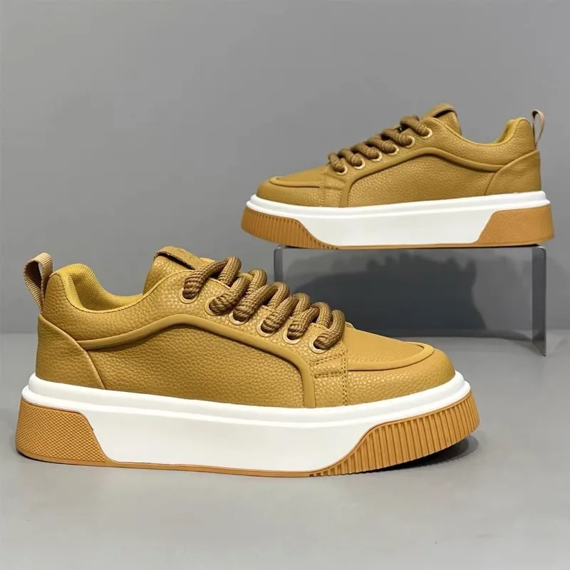 

Men's Casual Skate Shoes Flat Sole, Thick Sole Comfortable for All Seasons Fashionable and Relaxed Soft Sole Minimalist Style