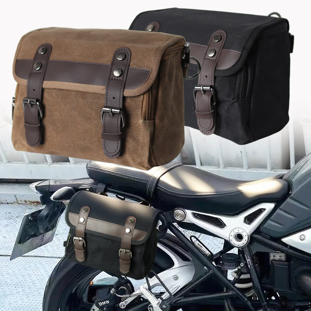 

Motorcycle Travel Bags Side Bag Retro Waterproof Tool Bag Large Capacity Durable Shoulder Bags Universal