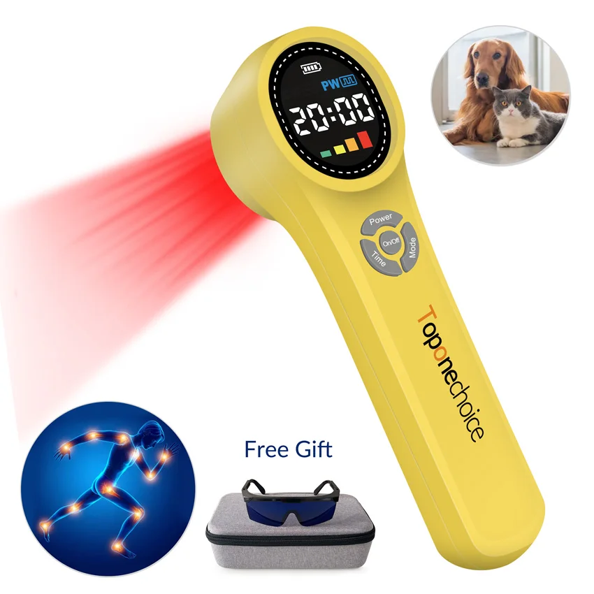 

660nm+810nm+980nm Laser Therapeutic Physiotherapy for Pain Relief Red & Near Infrared Light Therapy Device for Humans Pets