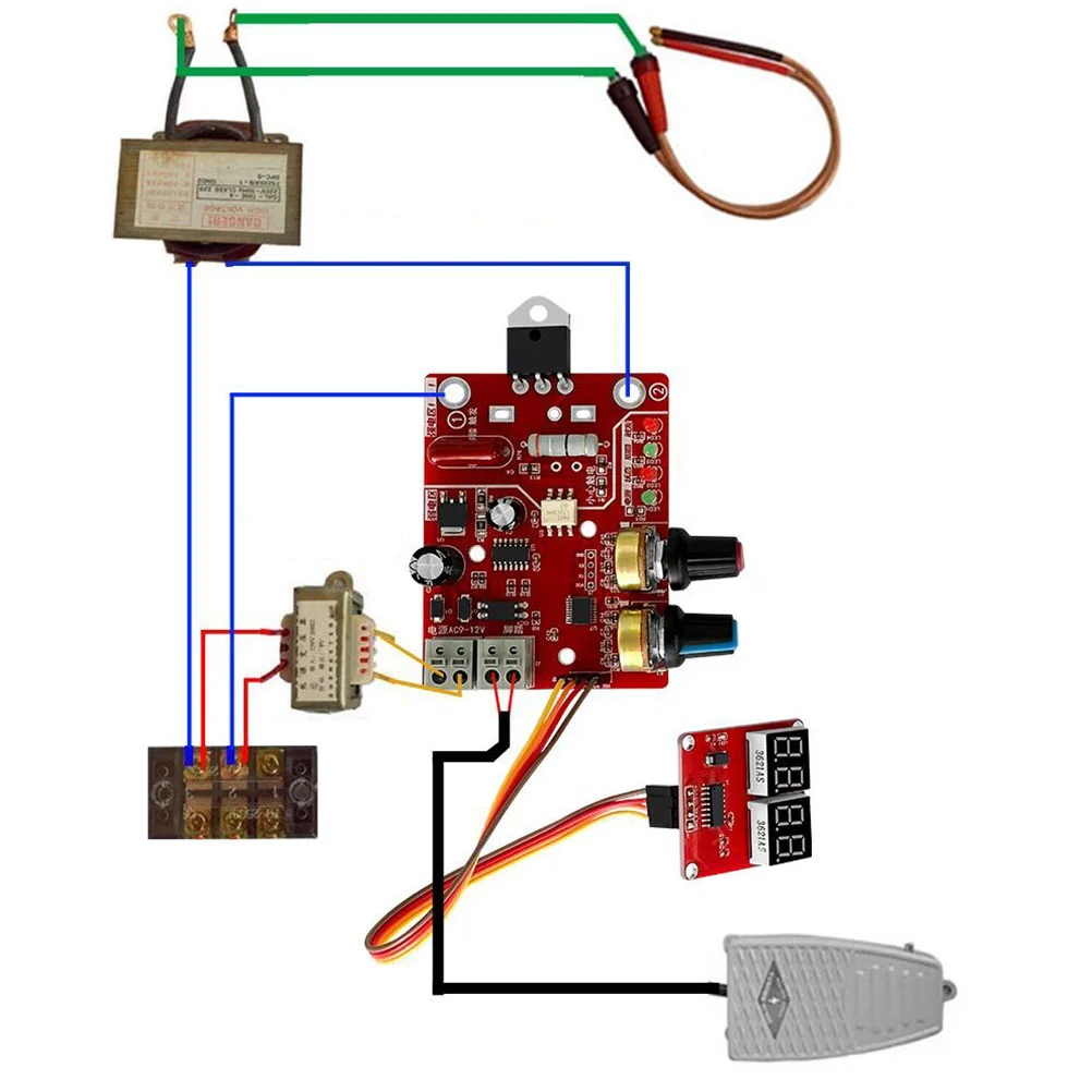 시간 전류 컨트롤패널 용접기 보드 컨트롤러, 스폿 조정 전자 PCB 회로 용접 장치, DIY