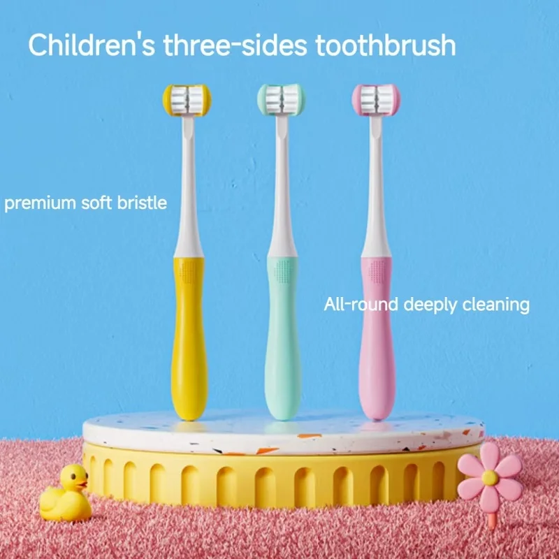 

New 3d Children's Toothbrush Three Sides U-Shaped Wrap Premium Soft Bristle Toothbrush Tongue Scraper Tongue Brush