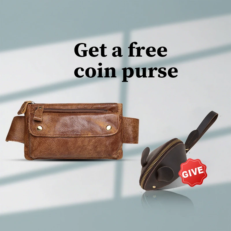 

Кожаная сумка через плечо унисекс, многофункциональная сумка через плечо большой вместимости в стиле ретро, модная поясная сумка, защита от кражи