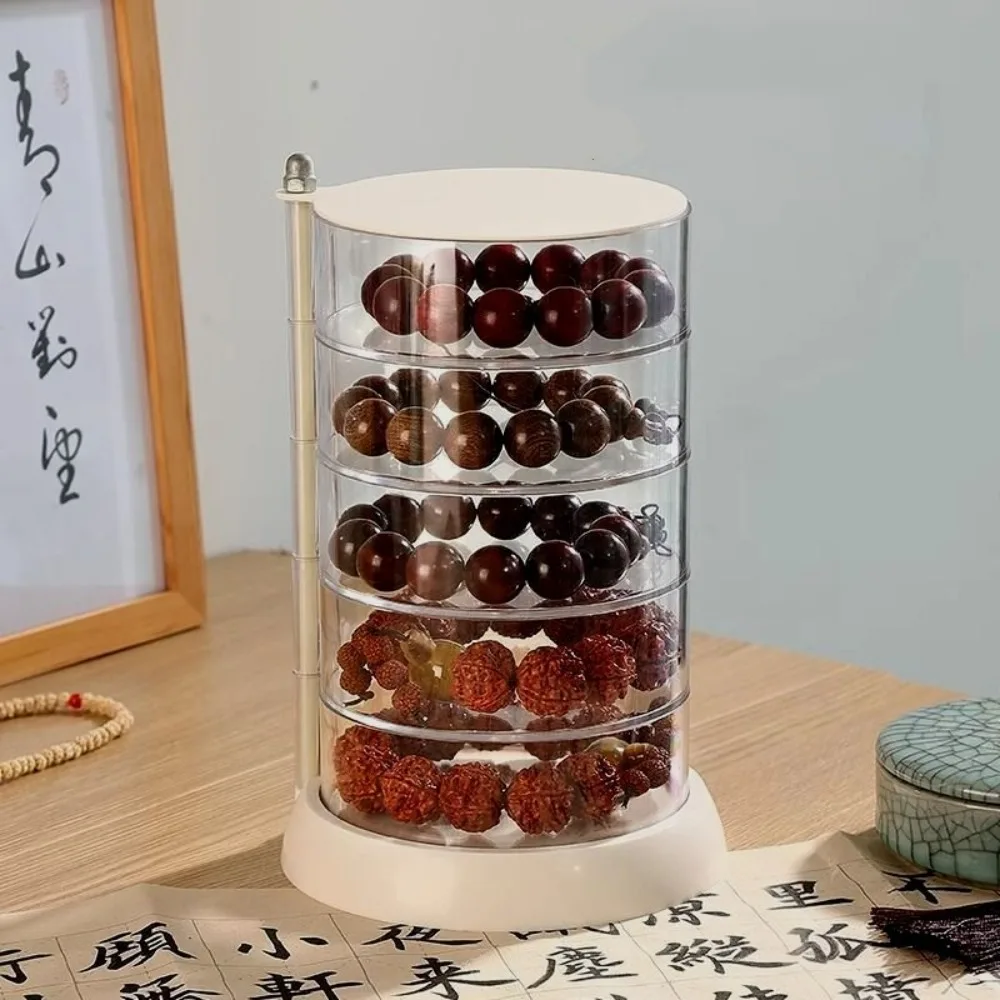 

Multi Layer Transparent Storage Box Bracelet Necklace Dust Proof Cosmetics Rotating Box Large Capacity Organizer