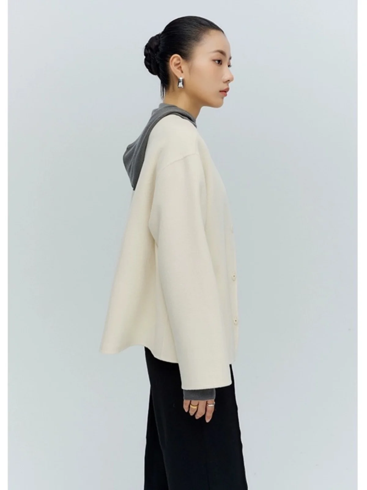 Faionable عادية مقنعين تريكو المرأة الخريف الشتاء التخسيس ملابس داخلية بسيطة Sle طويلة Sve منتظم صالح البلوز