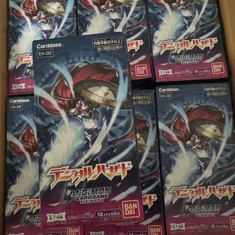 

Горячая официальная коробка для карточных игр Bandai Digimon EX-02, японская версия Digital Hazard, запечатанная коллекция редких карт аниме SR SEC