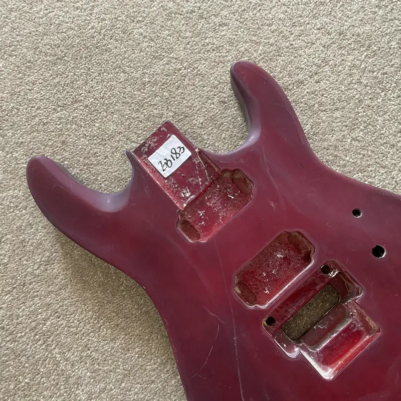 EB183 Wine Red  Electric Guitar Body Floyd Rose Tremolo Style  Bolt-on HH pickup For DIY Replacement Wood Damage and Crack