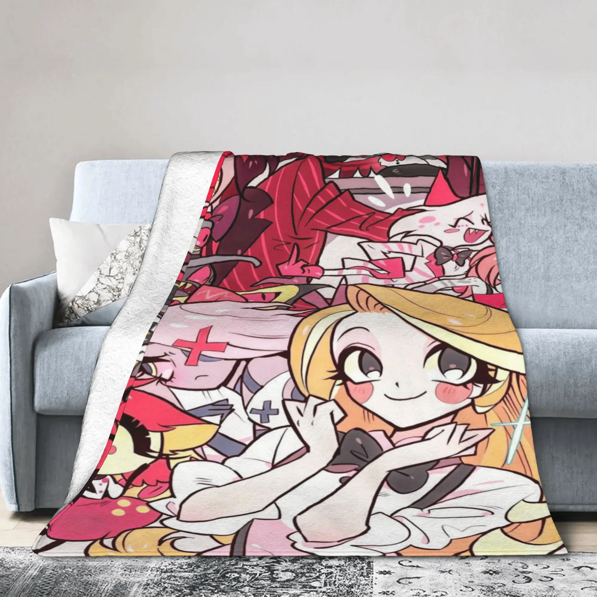 Hazbins Hotels temporada 2 Cobertor de flanela multifuncional super macio para colchas de quarto