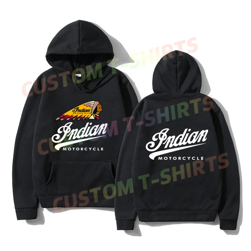 2024 Oversized Essential Men Indians Motorcycle Old Timers Hoodies Women Thermal Sportswear Long Sleeves Unisex S-3XL