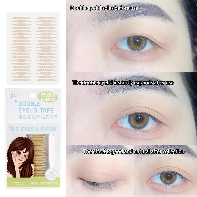 Double Eyelid Sticker Invisible Eyelid Lifter Strips Waterproof Fiber Eyelid Lift Strip Instant Eye Lift Perfect For Uneven