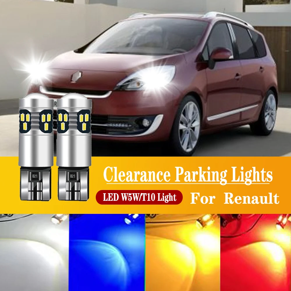 2PCS LED Parking Light T10 W5W Clearance Lamp For Renault Scenic Grand Scenic 3 2009 2010 2011 2012 2013 2014 2015