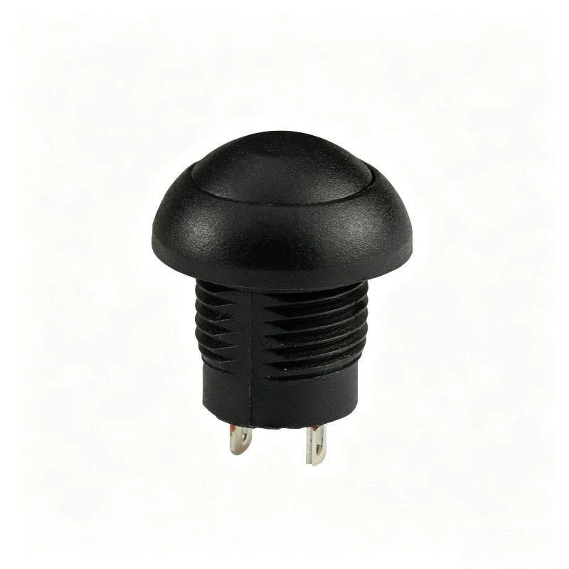 5 high-quality 12mm diameter waterproof push button switches with reset and self-locking function